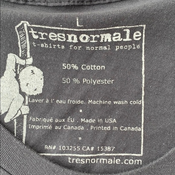 Tresnormale Grey Logo Tee - Picture 3 of 3
